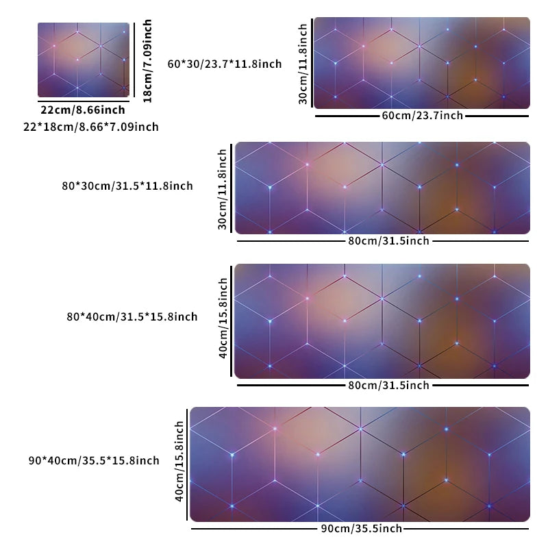 Multi Size Keyboard Non Slip Mouse Pad