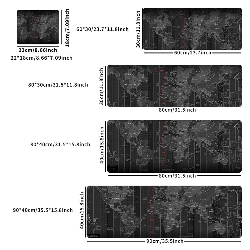 Multi Size Keyboard Non Slip Mouse Pad