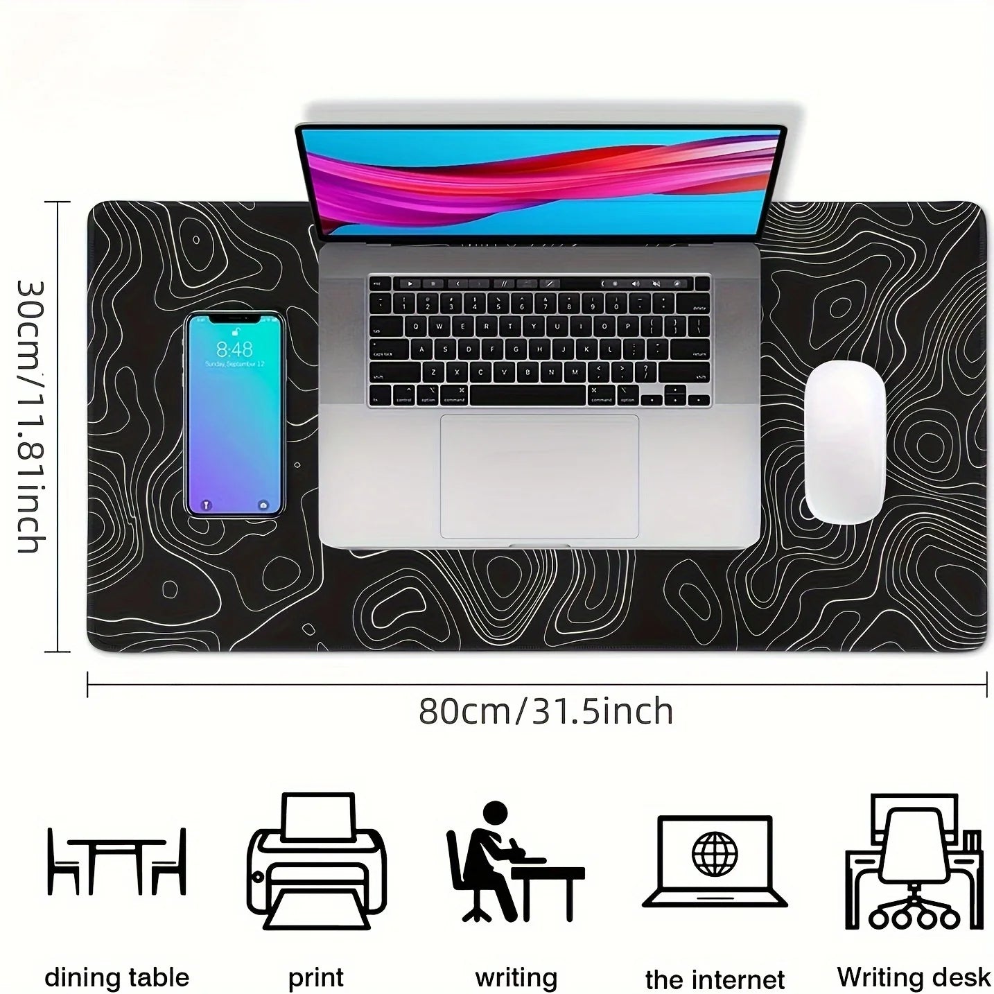 Multi Size Keyboard Non Slip Mouse Pad